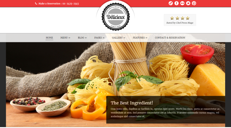 Delicieux WordPress Themes