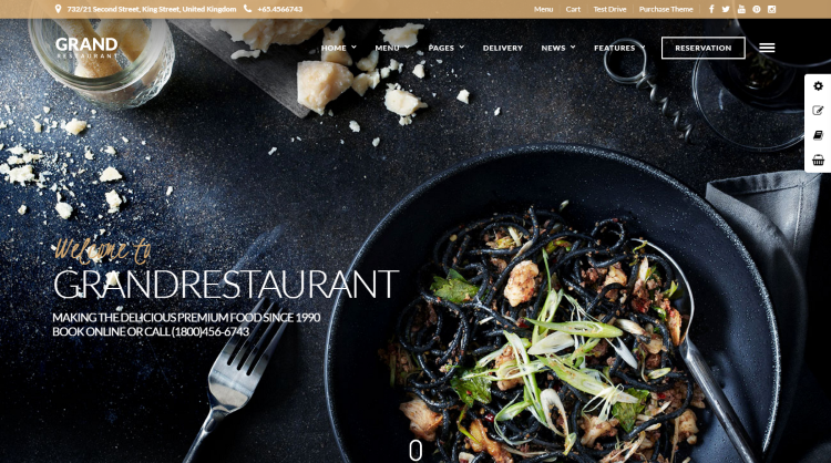 Grand Restaurant WordPress Themes