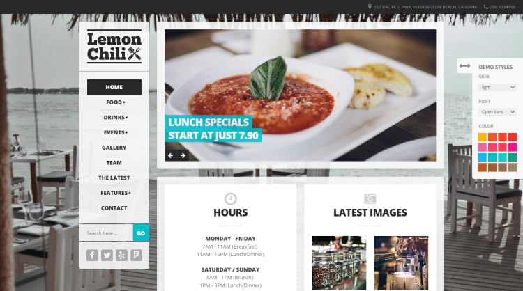 LemonChili Restaurant WordPress Themes