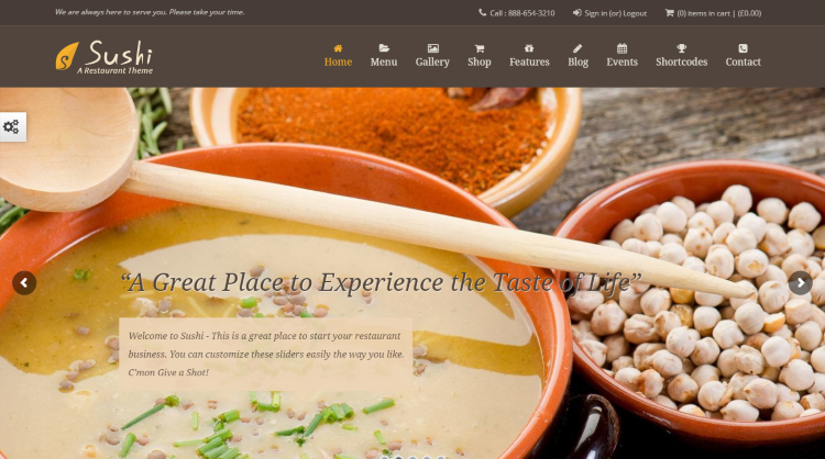 Sushi Restaurant WordPress Themes