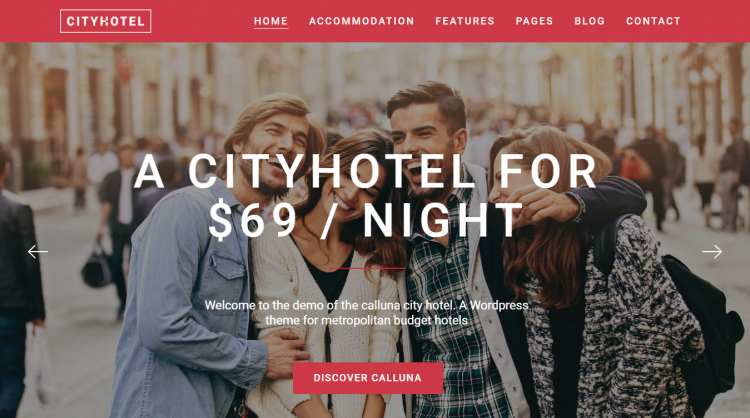 Hotel Calluna Hotel Booking WordPress Theme